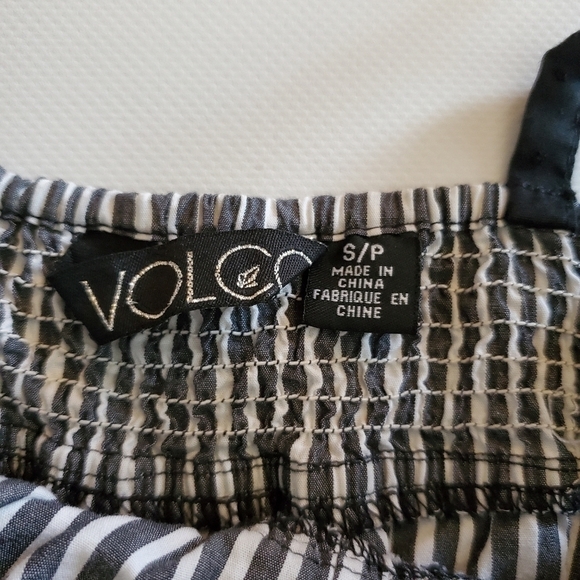 1090 * Volcom Vertical Stripe Tank Black White Size S - Picture 3 of 8